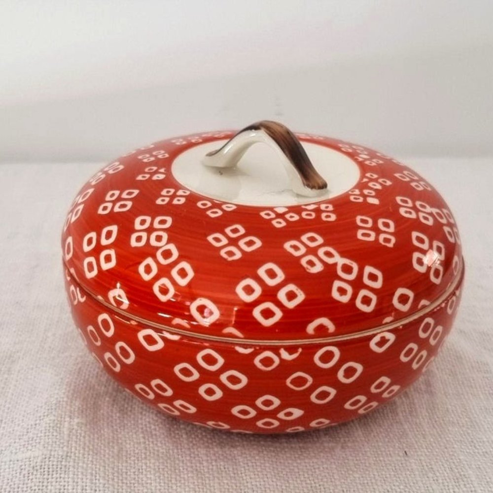 Vintage Signed Japanese Porcelain Trinket Box - Picture 2 of 8